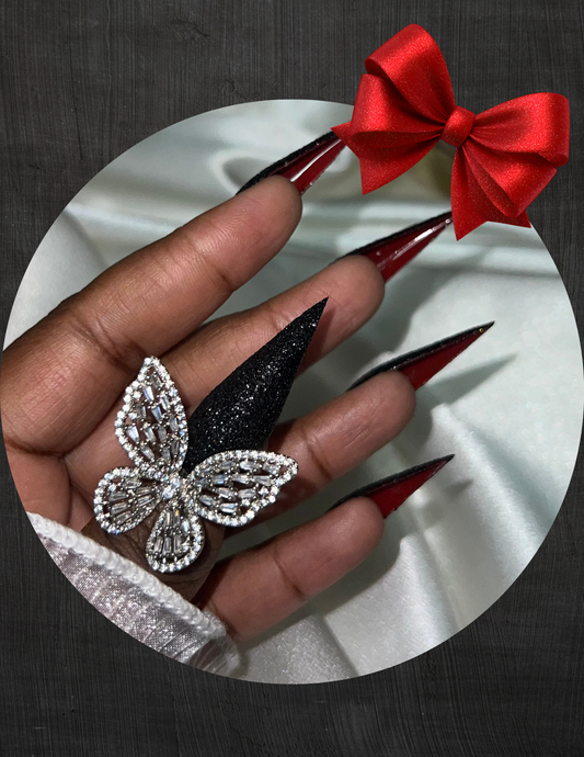 Black Shimmer Red Bottoms